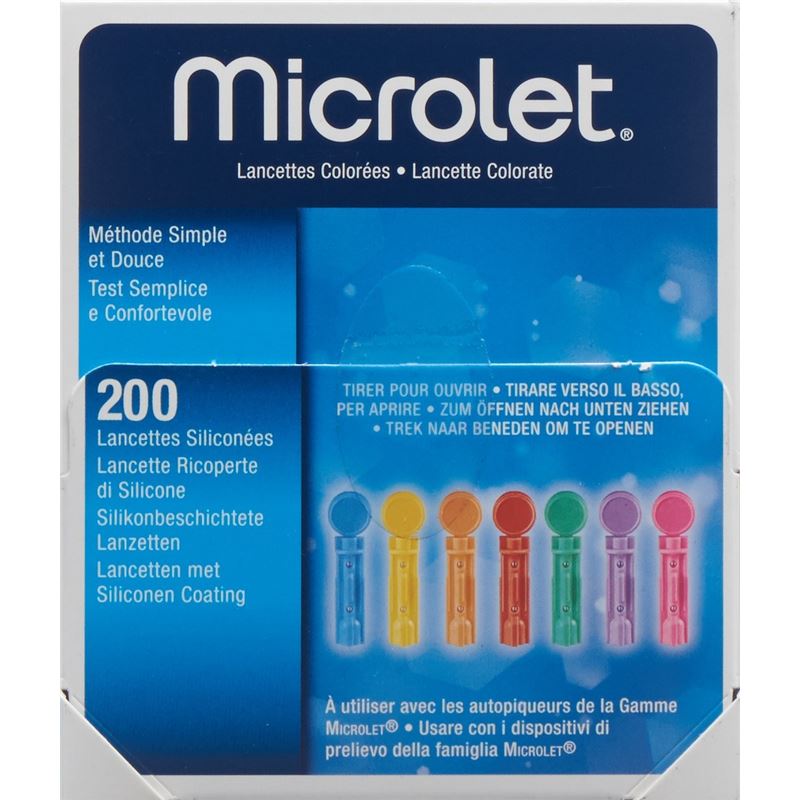 MICROLET Lanzetten farbig 200 Stk