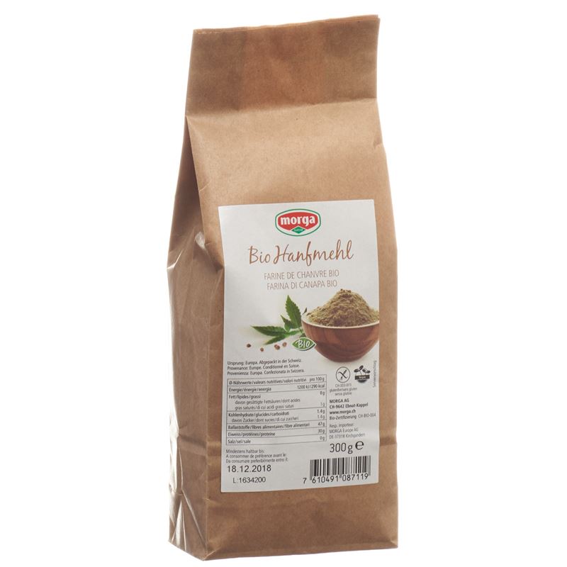 MORGA Hanfmehl Bio glutenfrei Btl 300 g