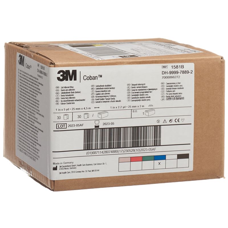 3M COBAN Elast Binde 2.6cmx4.57m blau 30 Stk