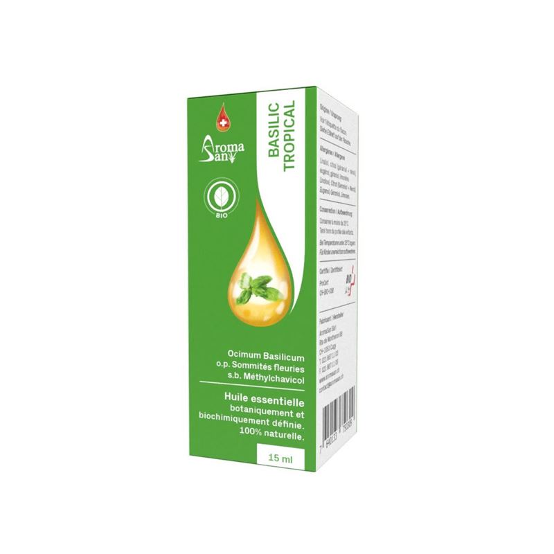 AROMASAN Basilikum Äth/Öl in Schachtel Bio 15 ml