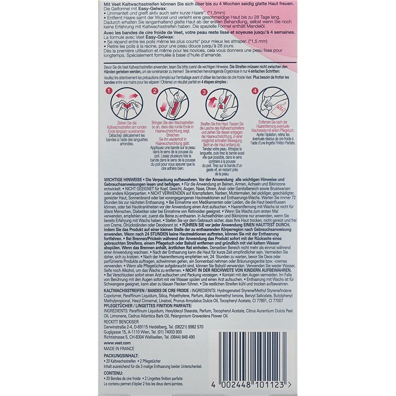 VEET Kaltwachsstreifen Beine&Körp Sens 10 x 2 Stk