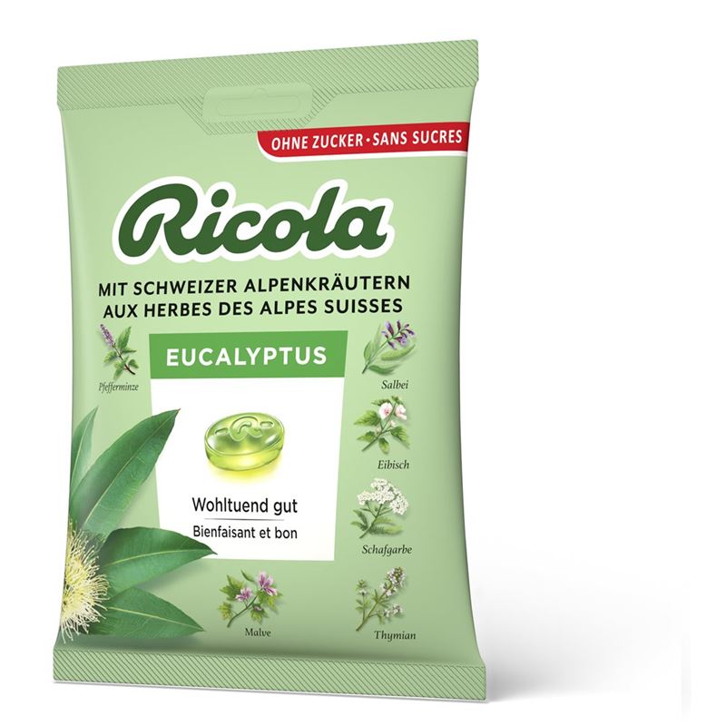 RICOLA Eucalyptus Bonbons o Zucker Btl 125 g
