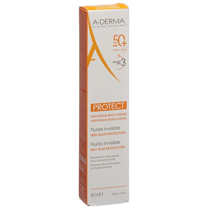 A-DERMA PROTECT Fluide invisible SPF50+ 40 ml