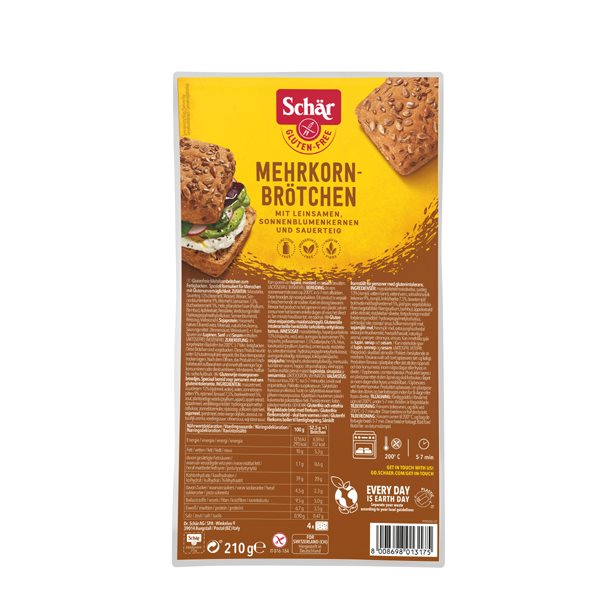 SCHÄR Mehrkornbrötchen glutenfrei 210 g