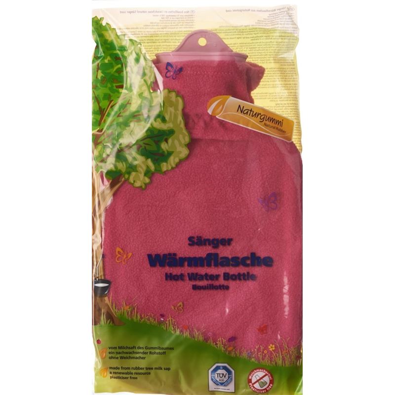 SÄNGER Wärmflasche Naturkau Flauschbe 2l candypink
