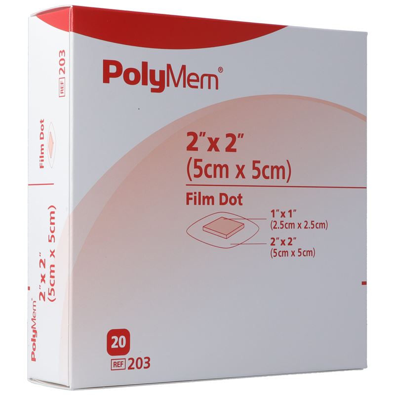 POLYMEM ADHESIVE Wundverband 5x5cm film st 20 x