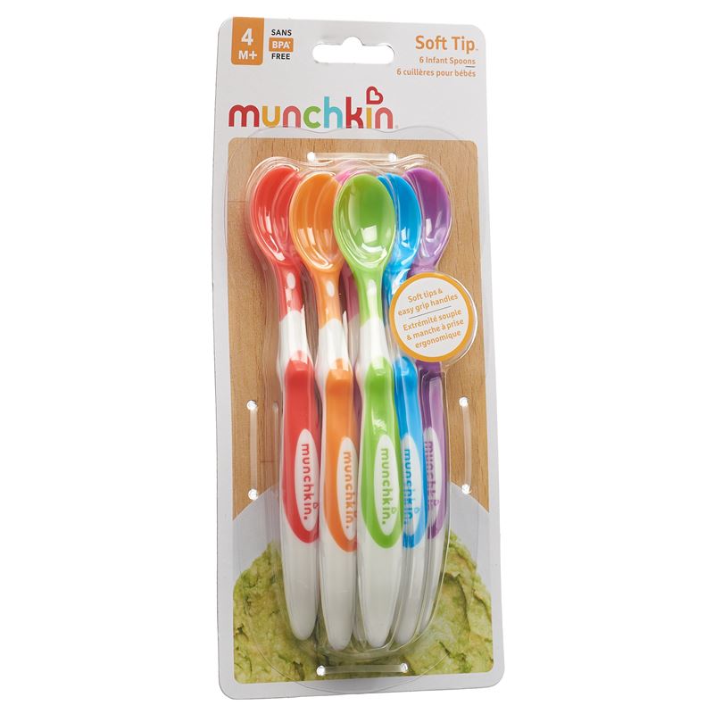MUNCHKIN Löffel lang Griff m weicher Spitze 6 Stk