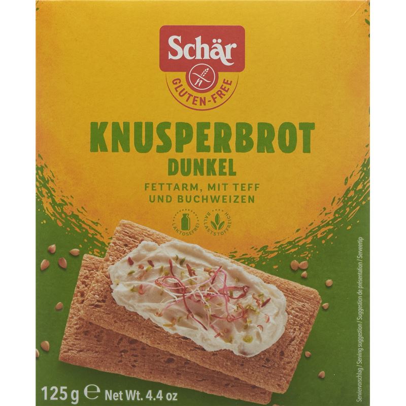 SCHÄR Knusperbrot dunkel glutenfrei 125 g