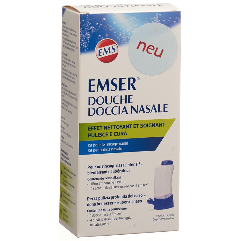 EMSER Nasendusche + 4 Btl Nasenspülsalz