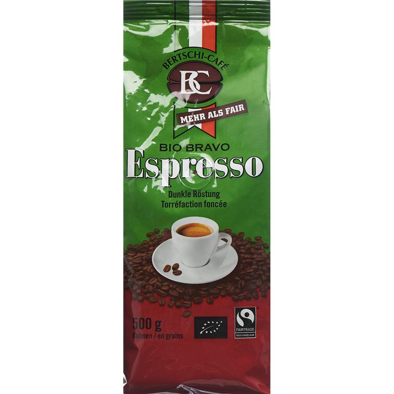 BC BERTSCHI CAFE Bio Bravo Kaffee Espre ganz 500 g