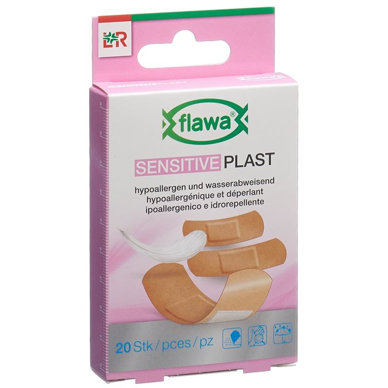 FLAWA SENSITIVE Plast Pflasterstrips 3 Gr 20 Stk
