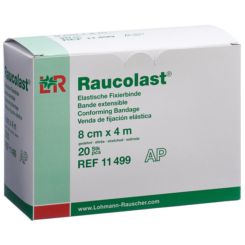 RAUCOLAST elastische Fixierbinde 8cmx4m 20 Stk