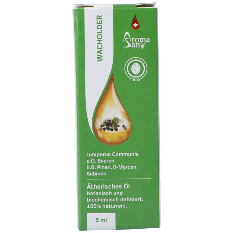 AROMASAN Wacholder Beeren Äth/Öl Schacht Bio 5 ml