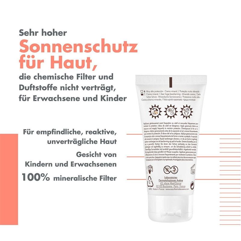 AVENE SUN Mineralische Sonnenmilch SPF 50+ 100 ml
