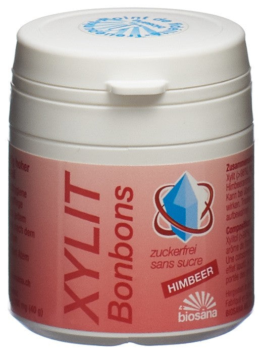 BIOSANA Xylit Bonbons Himbeer 80 Stk