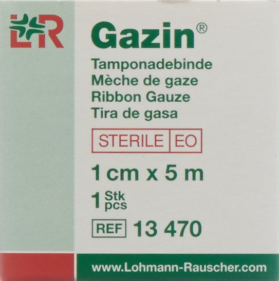 GAZIN Tamponadebinden 1cmx5m steril