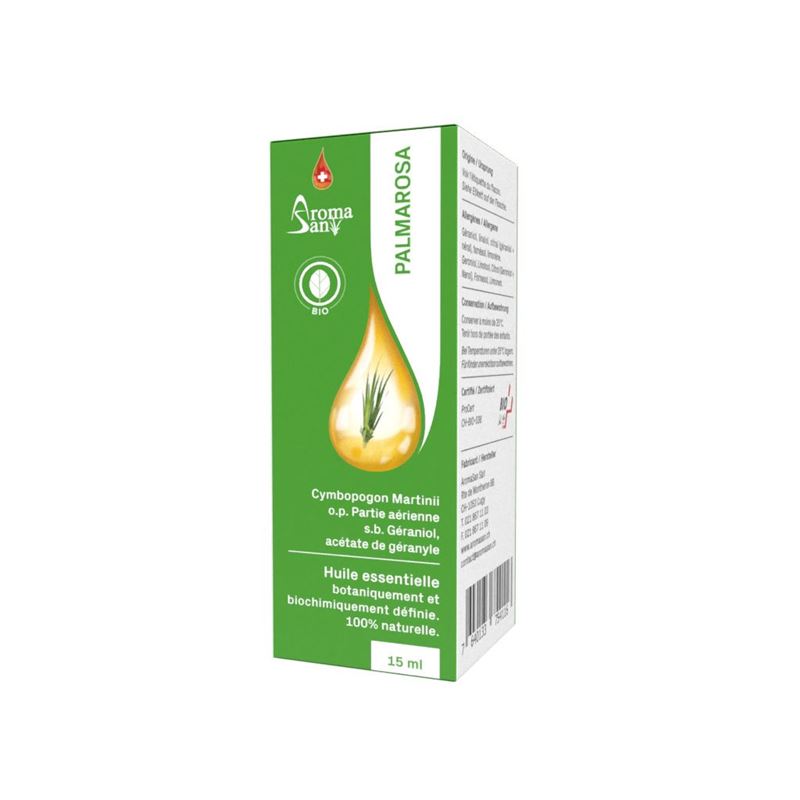 AROMASAN Palmarosa Äth/Öl in Schachtel Bio 15 ml