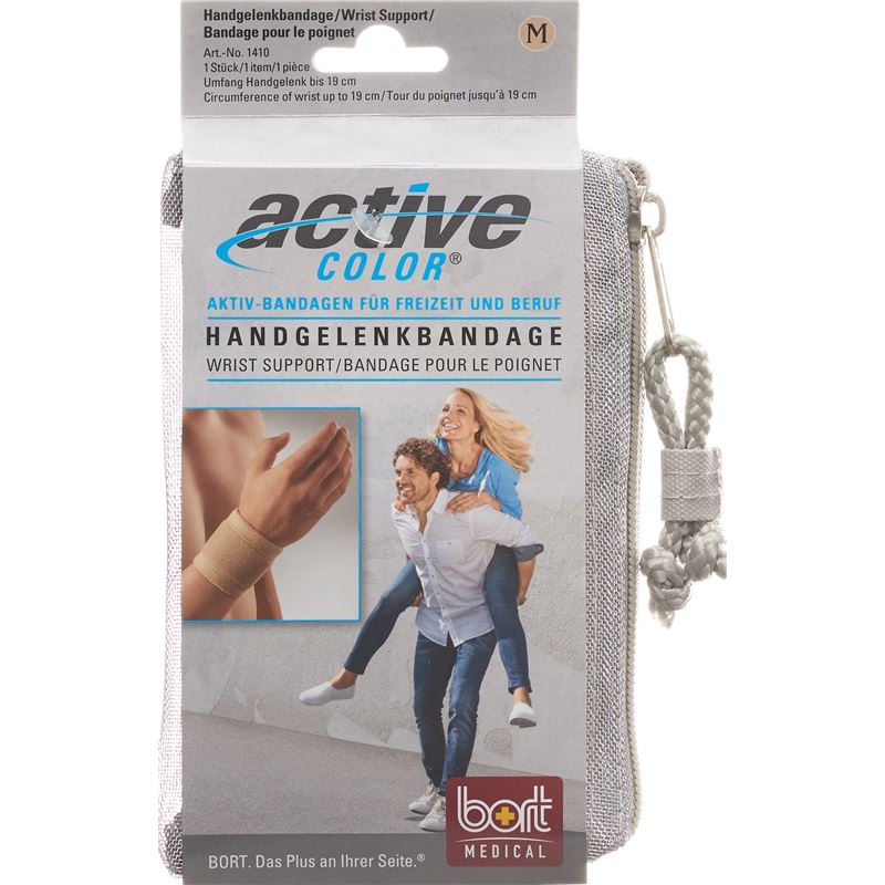 BORT ActiveColor Handgelenkbandage M -19cm beige