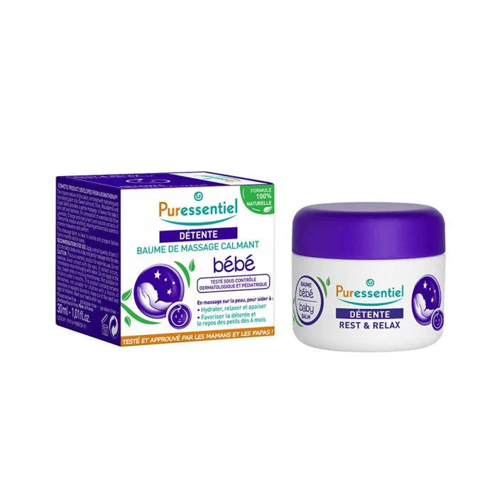 PURESSENTIEL Beruh Massagebals Baby 3 äth Öl 30 ml