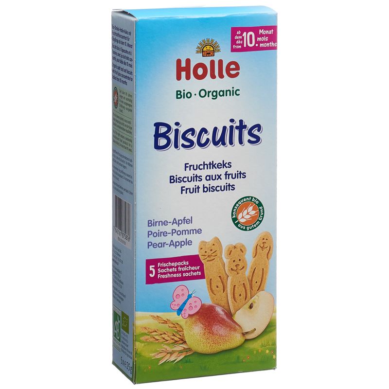 HOLLE Bio-Biscuits Birne Apfel 125 g