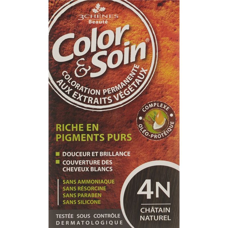 COLOR & SOIN Coloration 4N châtain naturel 135 ml