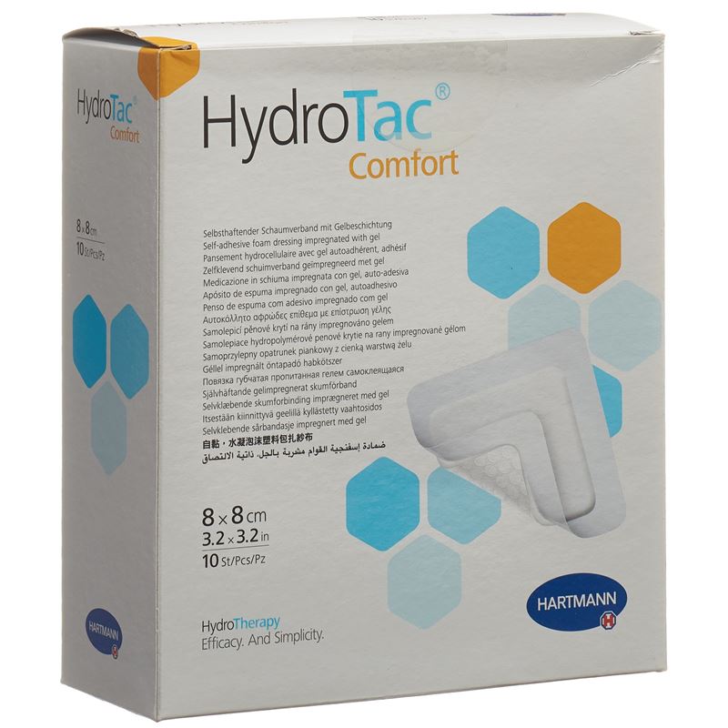 HYDROTAC Comfort Wundverband 8x8cm steril 10 Stk