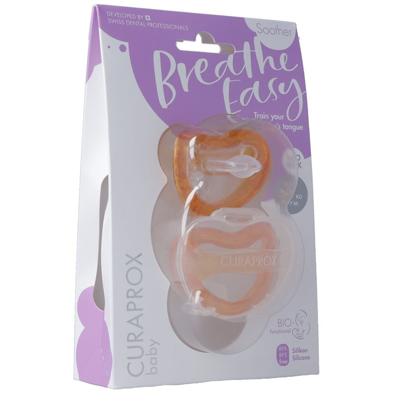 CURAPROX baby Schnuller Gr0 coral Doppelpack 2 Stk