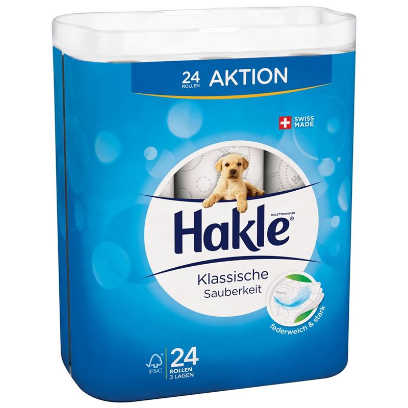 HAKLE Toilettenpapier Klass Saub wei FSC 24 Stk