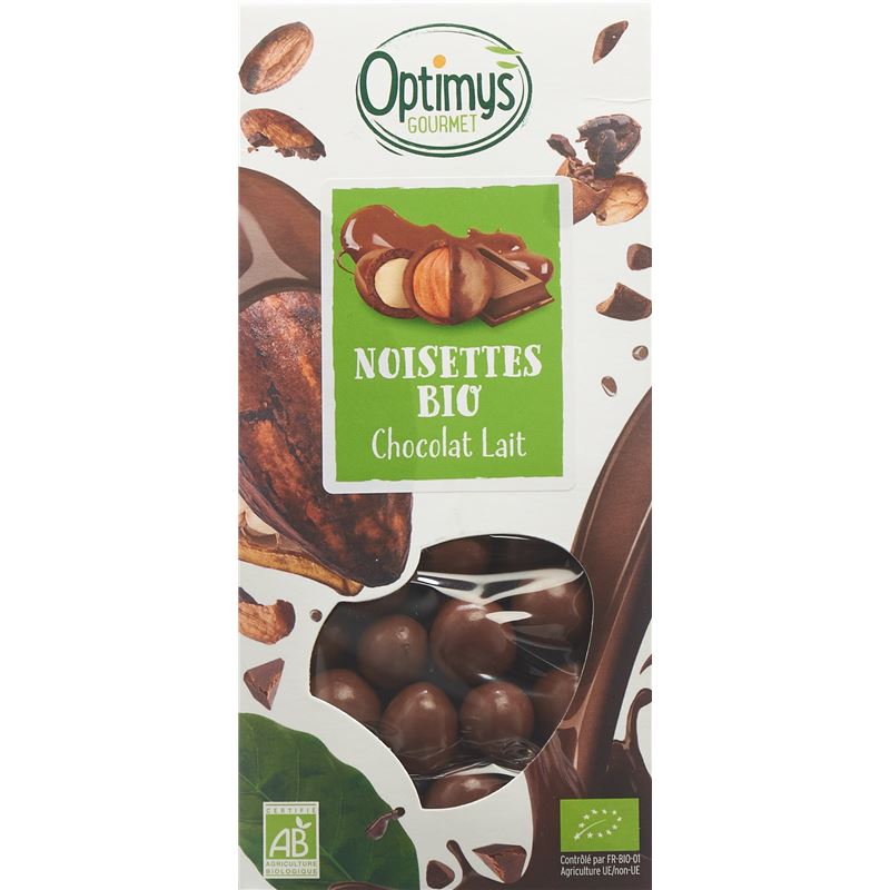 OPTIMYS Genuss Haselnusskerne Milchschok Bio 150 g