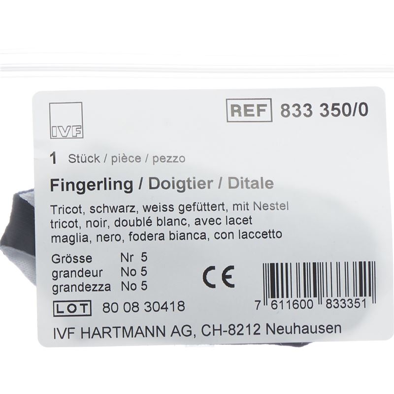 IVF Fingerling Tricot Gr5 schwarz