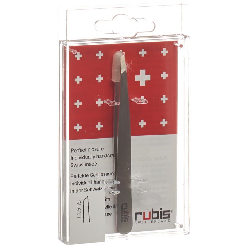 RUBIS Pinzette schräg Inox