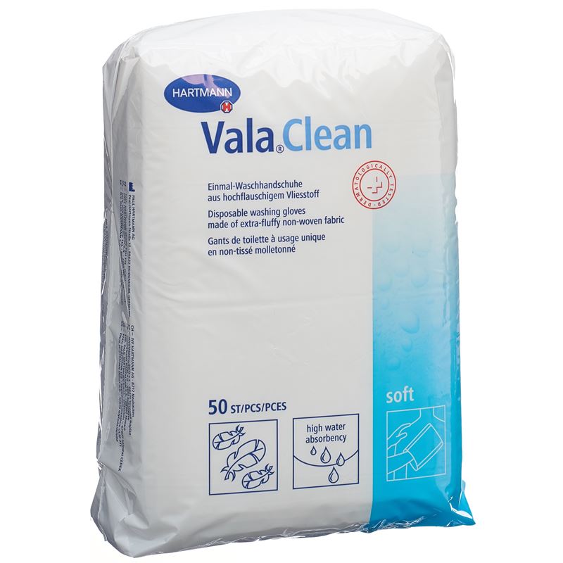 VALACLEAN Soft Ein Waschhandsch 15.5x22.5cm 50 Stk