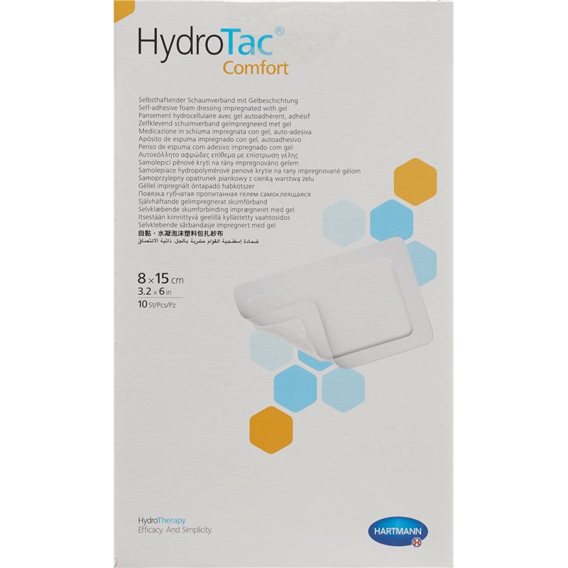 HYDROTAC Comfort Wundverband 8x15cm steril 10 Stk
