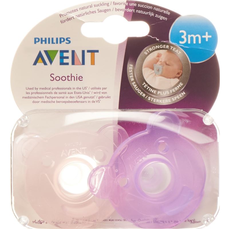 AVENT PHILIPS Soothie Nuggi pink/viole 3-6M 2 Stk