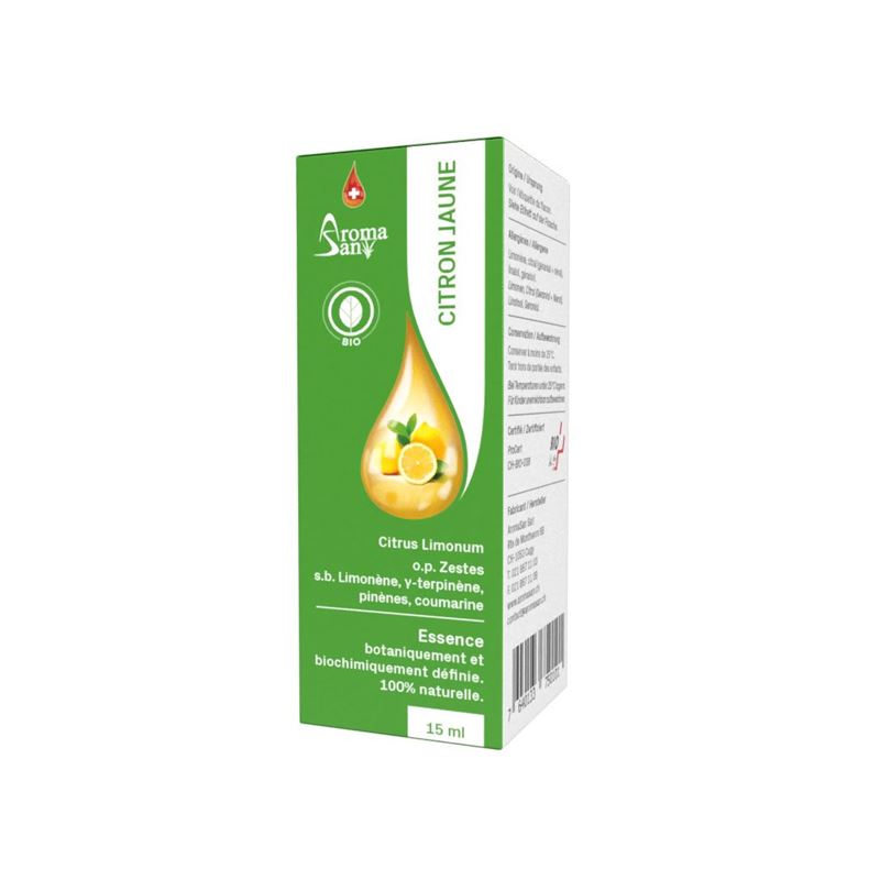 AROMASAN Zitrone Äth/Öl in Schachtel Bio 15 ml