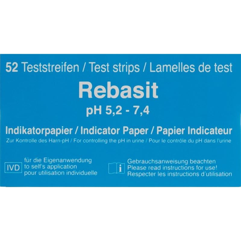 REBASIT Indikatorpapier Streifen PH5.2-7.4 52 Stk
