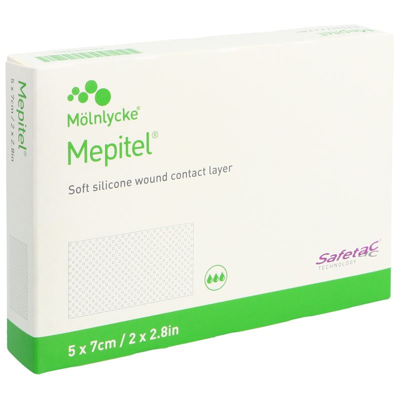 MEPITEL Wundauflage 5x7cm Silik Btl 5 Stk
