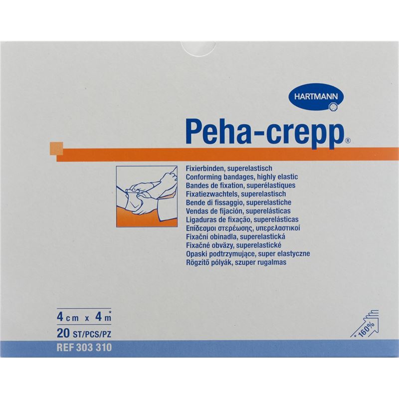 PEHA CREPP Kreppbinde 4mx4cm weiss 20 Stk