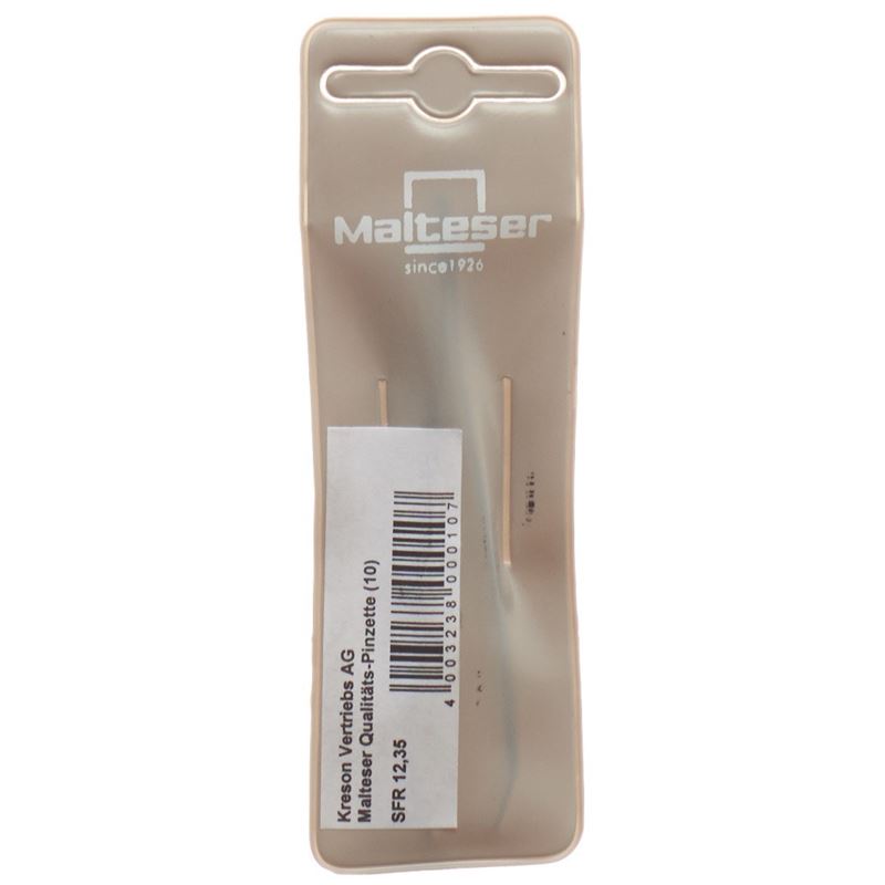 MALTESER Pinzette Ni schmal gebogen 8cm No 10
