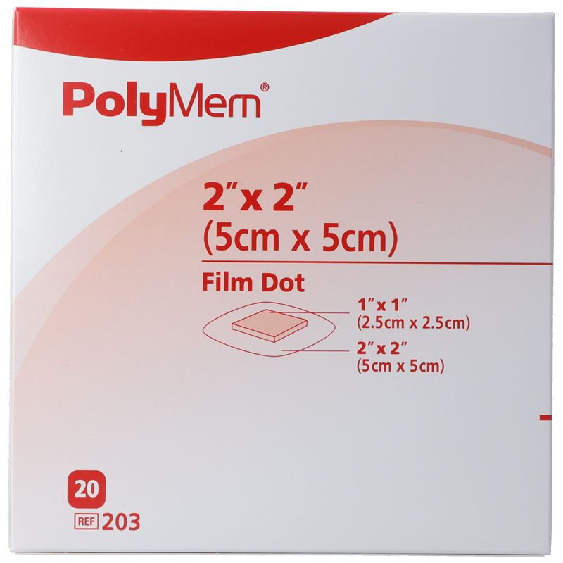POLYMEM ADHESIVE Wundverband 5x5cm film st 20 x
