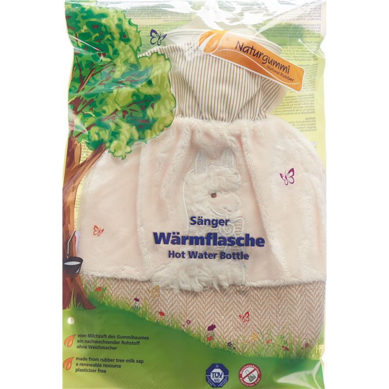 SÄNGER Wärmflasche Naturkau Velou 0.8l Lama