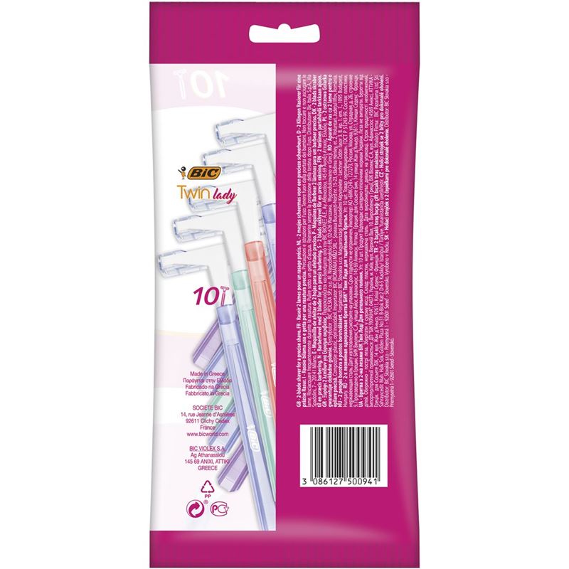 BIC Twin Lady 2-Klingenrasierer assortiert 10 Stk