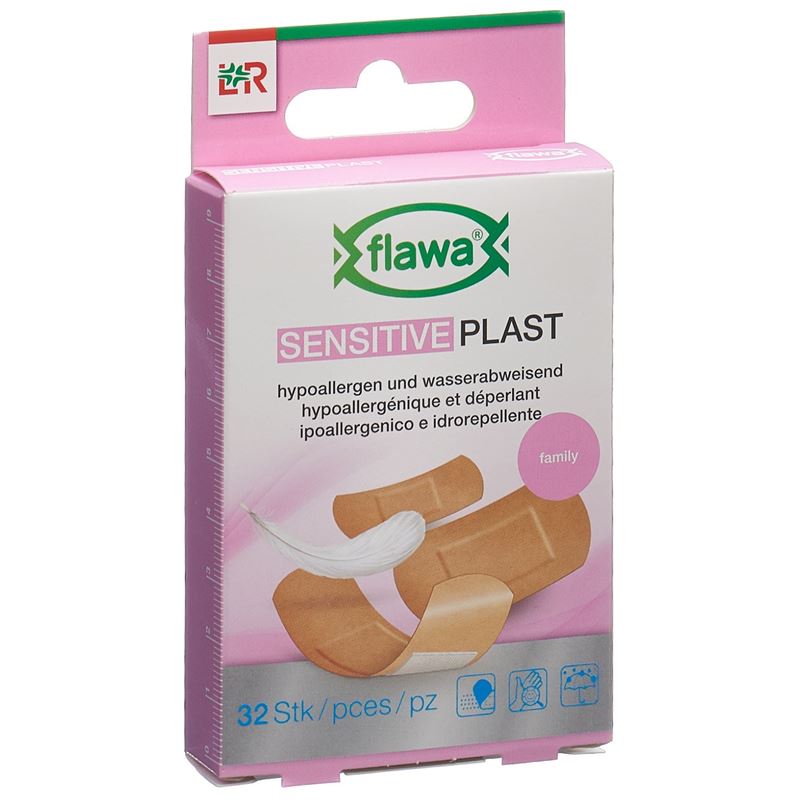 FLAWA SENSITIVE Plast Pflasterstrips 3 Gr 32 Stk