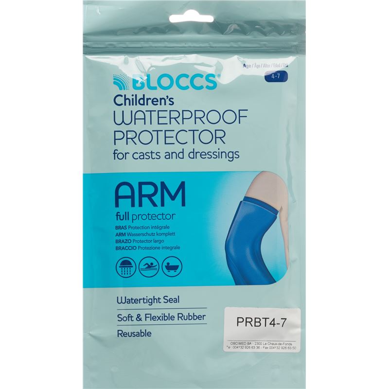 BLOCCS Bad Dusch Wasserschutz Arm 17-28/51cm Kind