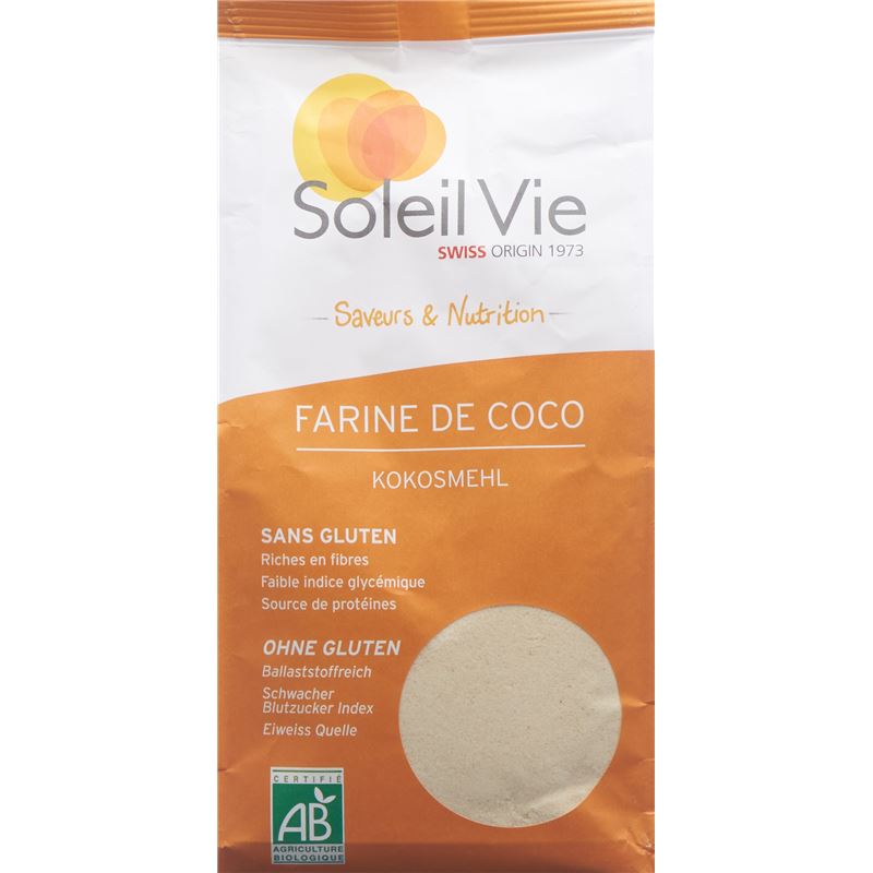 SOLEIL VIE Kokosmehl Bio ohne Gluten 400 g