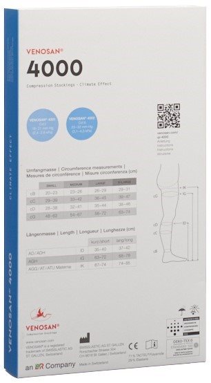 VENOSAN 4002 A-D KKL2 M lang gesch black 1 Paar
