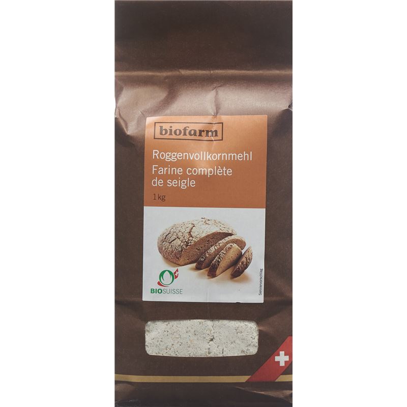BIOFARM Roggen Vollkornmehl Knospe Btl 1 kg