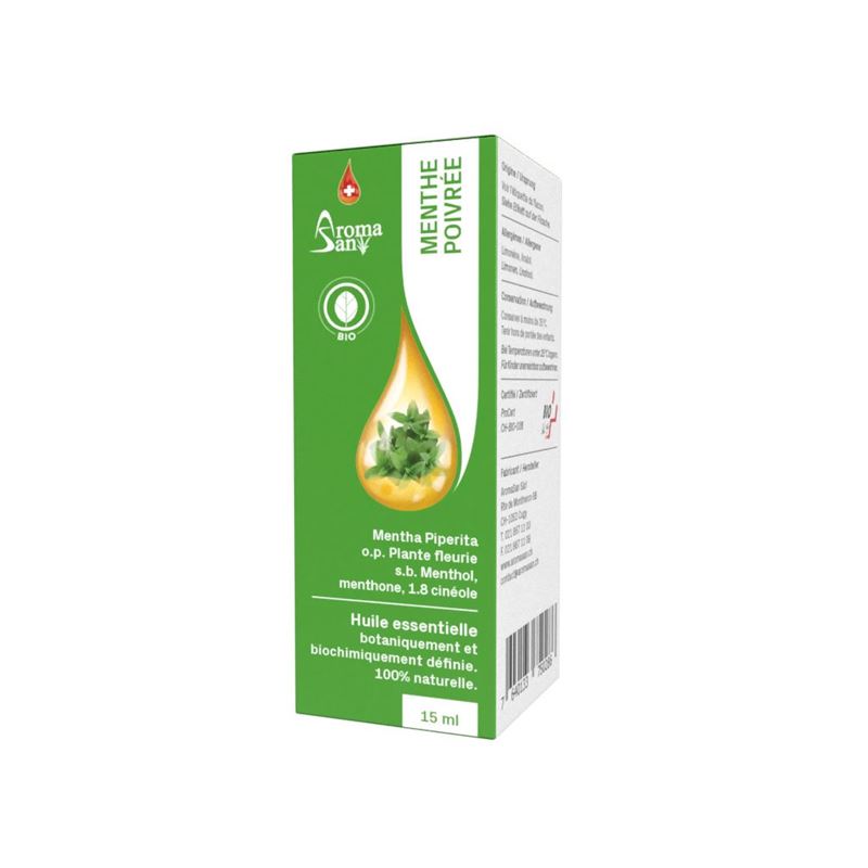 AROMASAN Pfefferminze Äth/Öl Schachtel Bio 15 ml