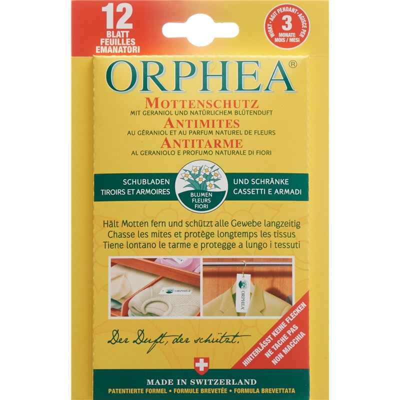 ORPHEA Mottenschutz Blätter Blütenduft 12 Stk