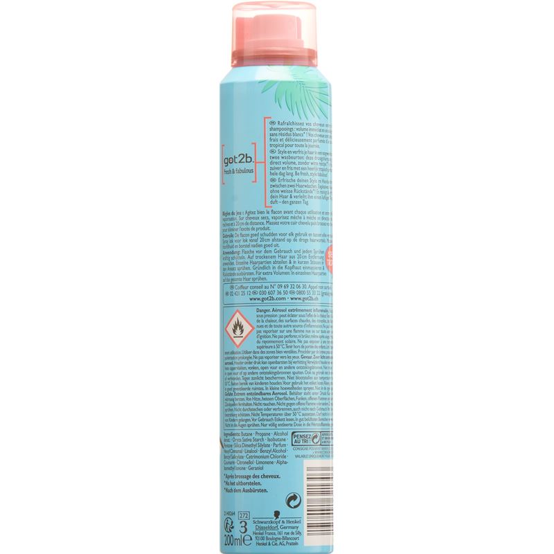 GOT2B fresh&fabulous dry shampoo volume 200 ml